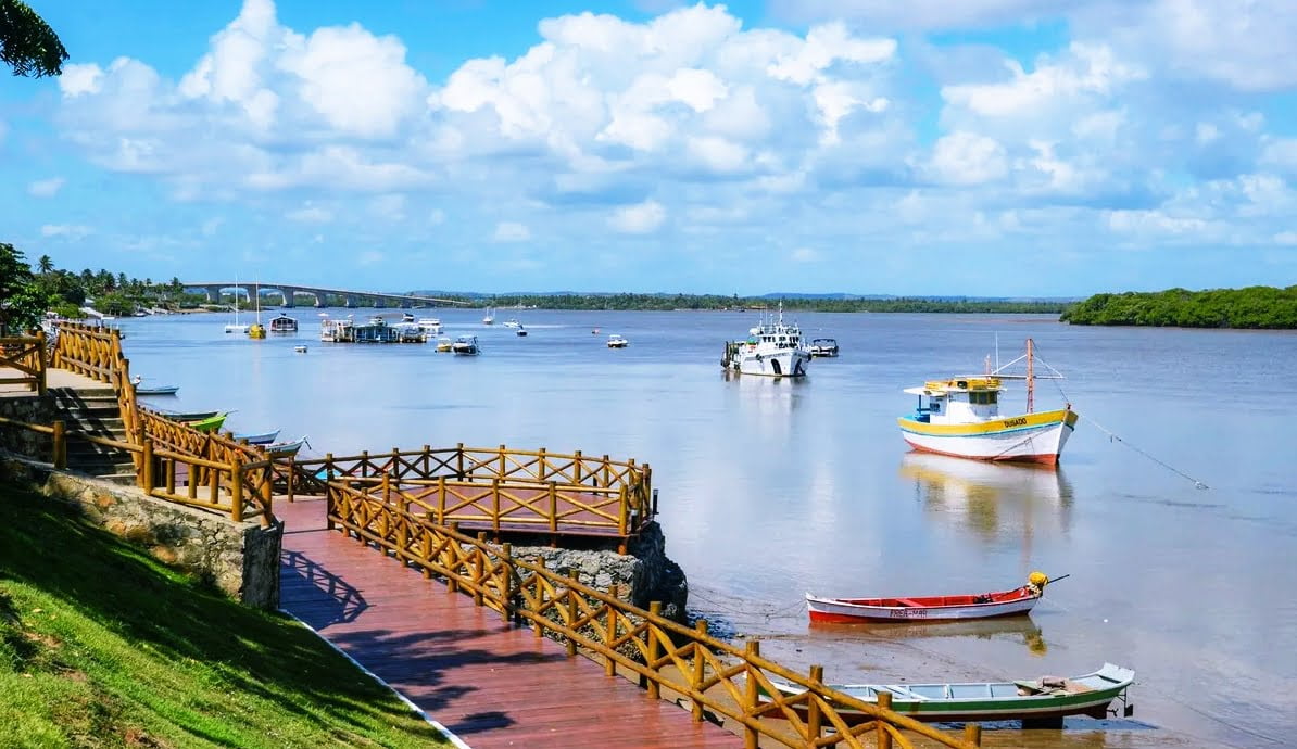 Foto da orla por do sol aracaju